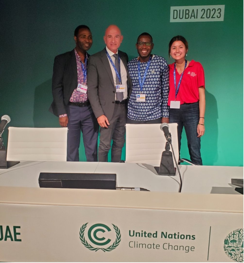 Image: Meeting Taylor Brooke from the University of Arizona, along with Prof. Moses Oludayo Tade and Dr. H. Mohammed, at a panel discussion on climate change and health.