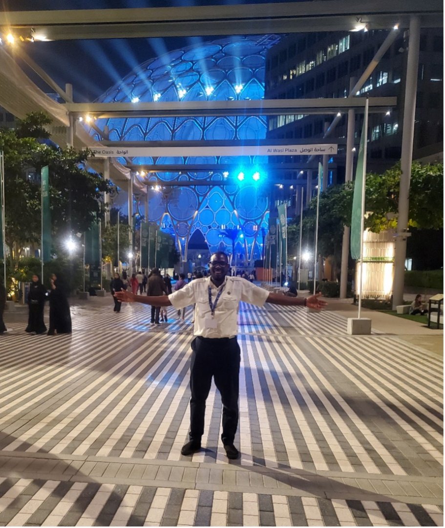 Image: Standing in front of the huge Al Wasi dome